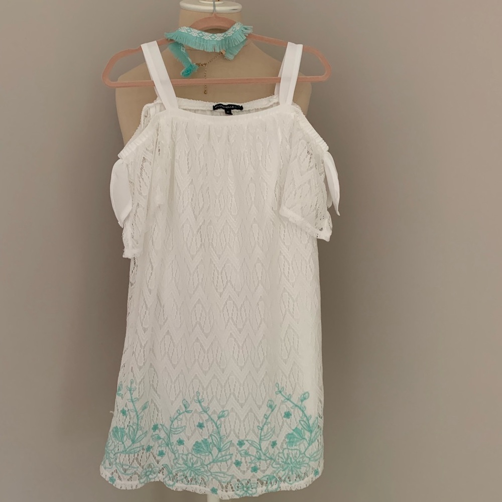 My Michelle White Lace Dress w Choker 10